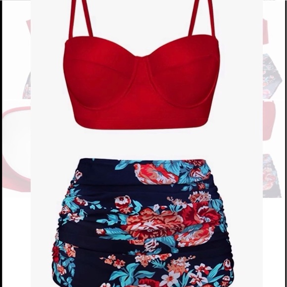 Angerella Women Vintage Polka Dot High Waisted Bathing Suits Bikini Set Size XXL - Picture 9 of 9